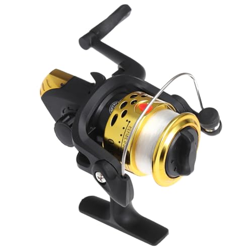 CLISPEED Kleine Angelrolle Mit Schnur 200 Modell Aluminium Leichtgewicht Angelspule FüR SüßWasser Und Leichtes Salzwasser Angelrolle Mit GroßEm FassungsvermöGen Und Schnellem Wechsel