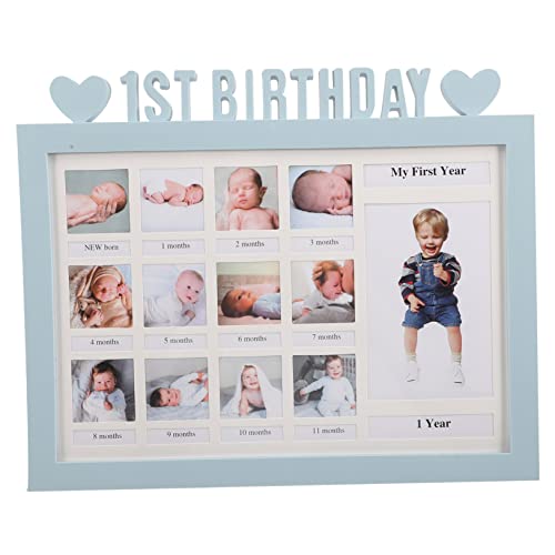 baby baby picture frame infant baby keepsake sonogram photo album my first year photo frame first year photo holder newborn girl essentials commemorate souvenir decorate