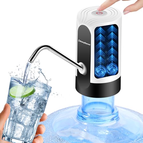 Dispensador de Agua eléctrico USB-C con 2 adaptadores, Bomba dosificadora automática para extraer Agua fría de jarras y Botellas, Universal, 1200 mah Recargable, Camping, Escuela, Oficina Dispensador de Agua eléctrico USB-C con 2 adaptadores, Bomba dosificadora automática para extraer Agua fría de jarras y Botellas, Universal, 1200 mah Recargable, Camping, Escuela, Oficina