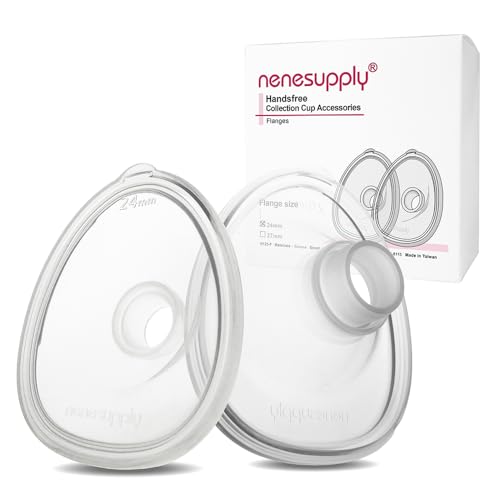 Image of Nenesupply 24mm Silicone Flanges Breastshields for Handsfree Wearable Collection Cups Work with Nenesupply Handsfree Wearable Collection Cups Only. Made of Food Grade Silicone. Gentle on Delicate Skin