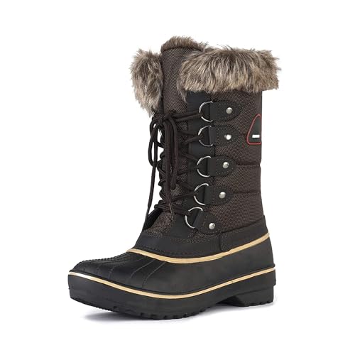 DREAM PAIRS Women's Snow Boots 6 Brown