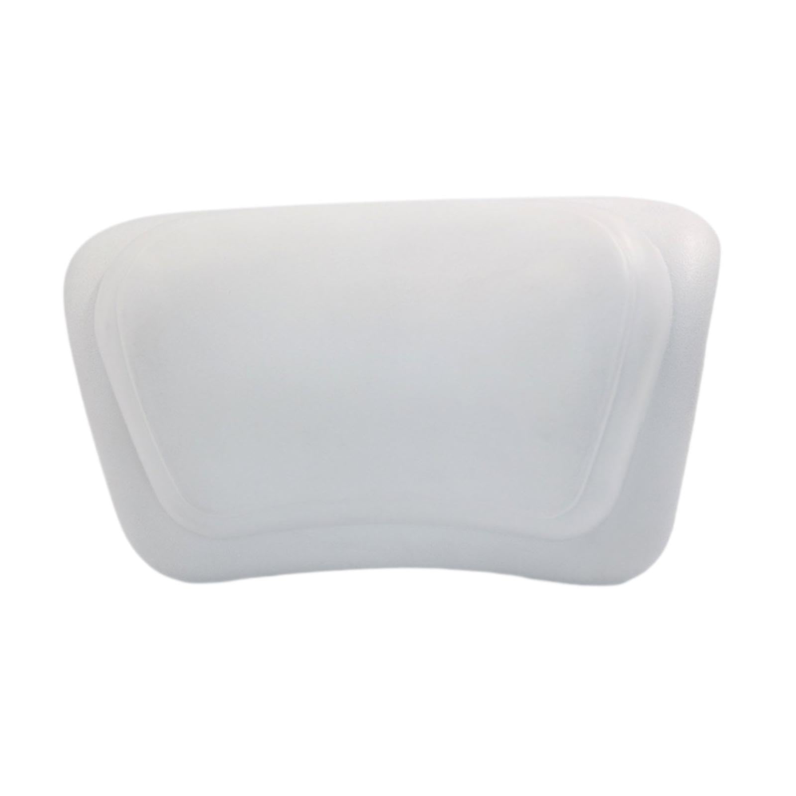Almohada para Bañera con Ventosas Antideslizantes Y Soporte Firme para El Cuello Almohadilla de PU Suave Y Compacta Perfecta para Usar en Bañeras, Blanco