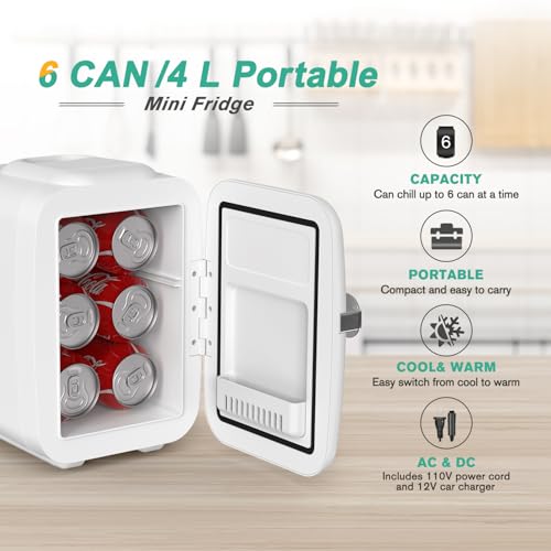 CROWNFUL Mini Fridge CF-PC4LBLK の商品画像 1