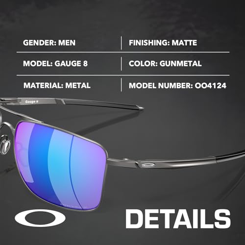 Oakley OO4124 GAUGE 8 - Polarized/Non-Polarized - Rectangle Sunglasses with Official Eyewear Kit Bundle2