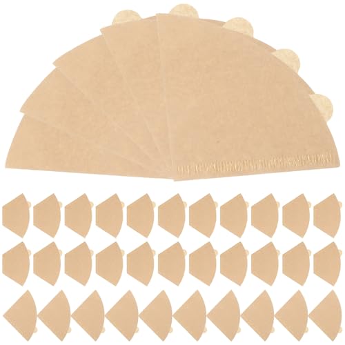 Yardwe Lot de 200 Filtres à Café Papier Coniques Jetables en Papier Naturel, Pratiques et Résistants, Adaptés pour Machine à Café Manuelle, Plusieurs styles