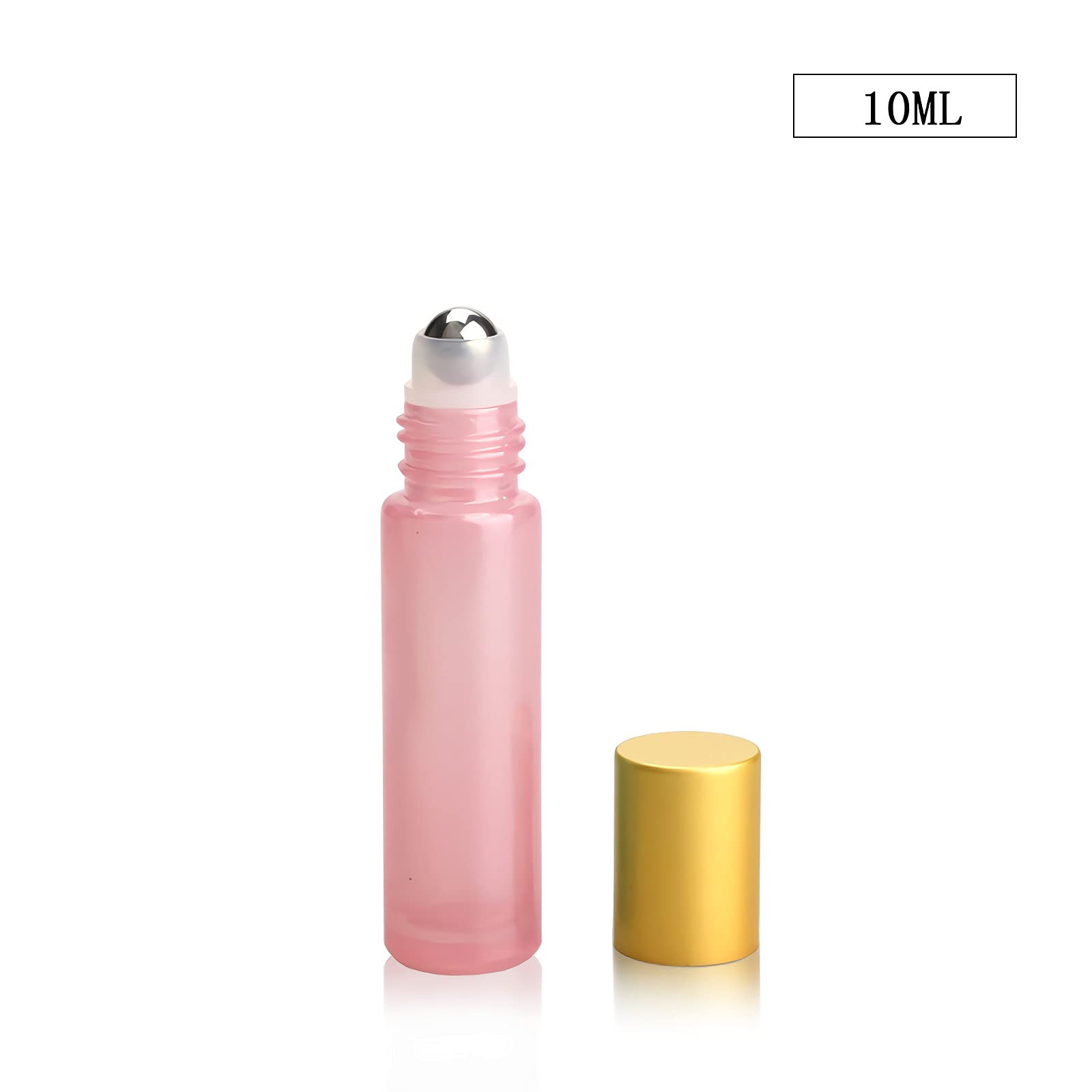Lot de 12, Flacons à Bille pour Huiles Essentielles 10ml – Bouteilles Roll-on en Verre Mixte avec Couvercle Or avec Rouleau en Acier Inoxydable (1 décapsuleur et 1 entonnoir)