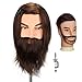Uomo Testa di manichino, Neverland Beauty 100% veri capelli umani con barba cosmetologia parrucchiere formazione manichino bambola (12 pollici)