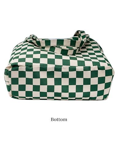 Image of TOPASION Cute Corduroy Tote Bag Canvas Shoulder Handbags for Women Travel Shopping