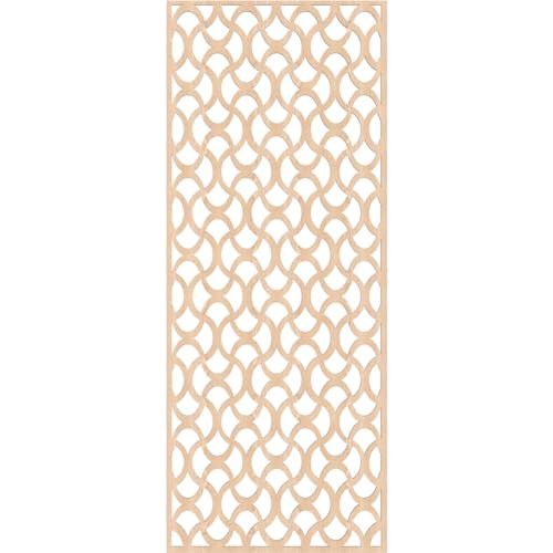 Image of Resort Decorative Pierced Fretwork Wood Wall Panels, 25 3 /8 inchW x 64 3 /8 inchH x 1 /4 inchT, Red Oak