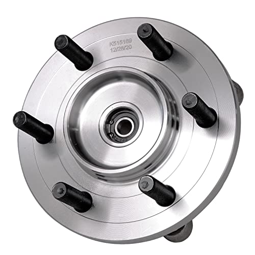 Image of Detroit Axle - 4WD Front Wheel Bearing Hubs for 2015-2017 Ford F-150 [6 lugs; w /ABS], 2 Wheel Bearing and Hubs Assembly Set 2016 Replacement Pair Hubs