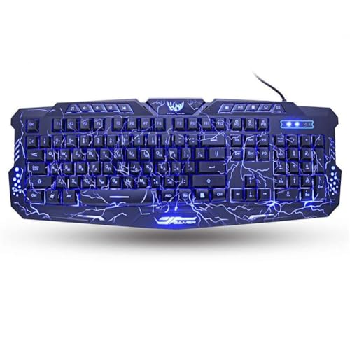 Teclado para juegos con luz LED y cable USB para PC 2