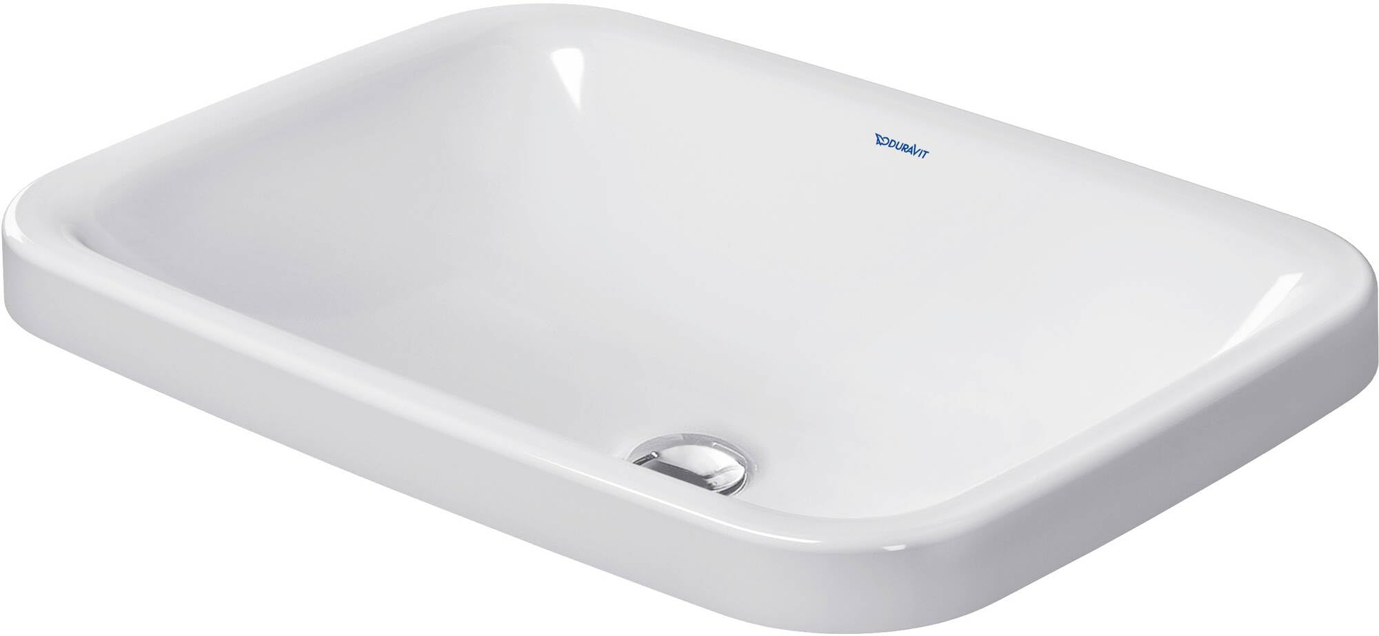 Duravit DuraStyle Einbauwaschtisch für Einbau von oben, ohne Überlauf, ohne Hahnlochank 600 mm • 600 x 430mm, weiß 372600000, 372600000
