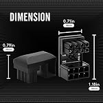 EZDIY-FAB GPU VGA PCIe 8 Pin U Tourner 180 Degree Angle Adaptateur d'alimentation pour les graphiques de bureau Type de carte inversé 3-Pack