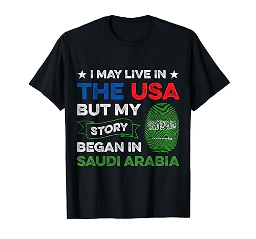 Saudi Arabia Saudi Arabian Roots Proud Saudi Arabian Flag T-Shirt