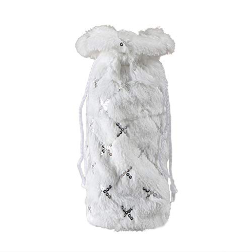 jeerbly Sac de rangement multifonction en fourrure pour enfants, pour festival, maison, restaurant, vacances, salle à manger, Noël, bouteille de vin Cover
