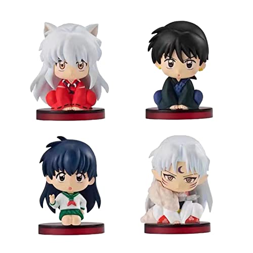 Dubeyioi Inuyasha Figures 4 Pcs Set Pvc Statue For Anime Fans Birthday Gifts #TOP4