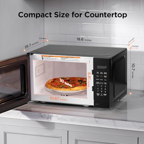 BLACK+DECKER 0.7 Cu. Ft. Compact Countertop Microwave, Black #TOP21