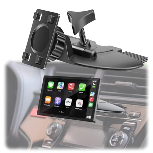 Support de fente CD de voiture rotatif à 360° avec rotule de 17 mm pour écran Carplay et GPS
