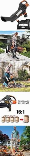 WORX Souffleur Aspirateur Broyeur 3000W WG505E 3-en-1 - 16