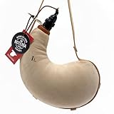 ACABADOS TOTAL EN CUERO, la referencia Bota de Vino Antigua con la terminación del Colgador y Collarejo en cuero, para el cliente que busca lo más exclusivo.