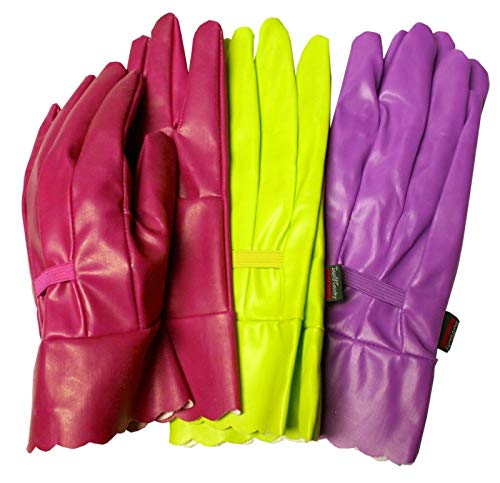 Falco Town & Country Original Aquasure Vinyl for men and women gardening gloves with grip in yellow,red and purple color-protects you from torns pierce.