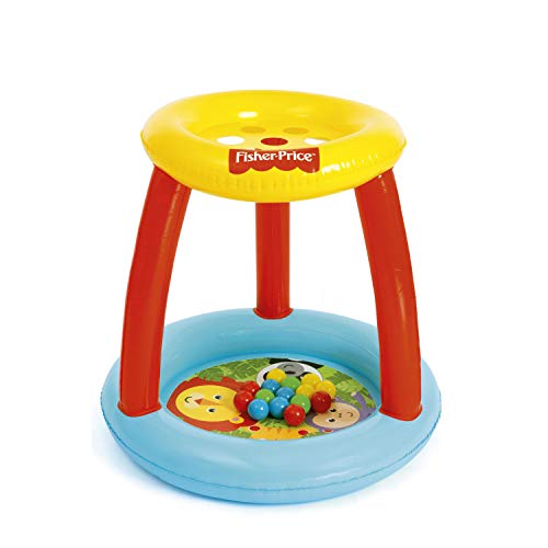 Bestway 93541 Fisher Price - Piscina Hinchable (15 Pelotas, 89 X 84 Cm), Multicolor