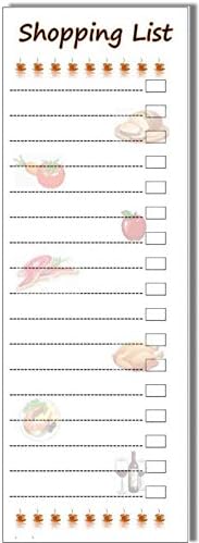 Shopping List Magnetic Memo Stick on Fridge Notepad. Food to Shop for Design on a Magnetic Shopping List pad Diet Planner Kitchen Daily Planning Tool 50 Tear Off Pages