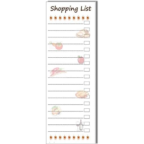 Shopping List Magnetic Memo Stick on Fridge Notepad. Food to Shop for Design on a Magnetic Shopping List pad Diet Planner Kitchen Daily Planning Tool 50 Tear Off Pages Cover