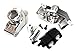 Integy RC Model C29146SILVER Snowmobile & Sandmobile Option Rear Hubs for Traxxas 1/10 Maxx