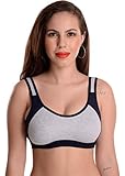 AARAA Women's Stretchable and Flexible High Coverage Active-wear Sports Bras for Yoga, Athletic, Workout, Gym, Floor Exercise, Pilates.Combo Pack of 2 (32, Black)