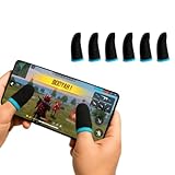 Kit 12 luvas de dedo anti suor profissional para celular gamer jogos