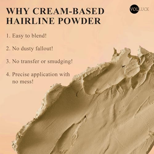 VOLLUCK Hairline Powder Instantly, Root Touch up Powder Hair Color Upgraded, Grey Root Cover up Conceals Hair Loss, Hairline Shadow for Women & Men for Thinning Hair Natural, Sweatproof (Light Brown) - Thumbnail 7