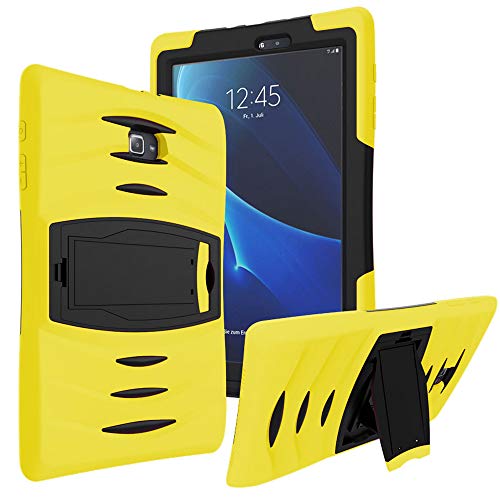 Kiq Galaxy Tab A 8.0 2015 T350 Case, Full-Body Shockproof Military Heavy Duty Case Cover Screen Protector Stand Samsung Galaxy Tab A 8.0 Sm-T350 Sm-T355 (2015) (Armor Yellow) #TOP19