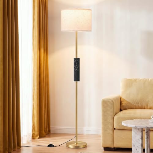 Ambimall Dimmable Floor Lamp with Remote & 9W 900LM LED Bulb