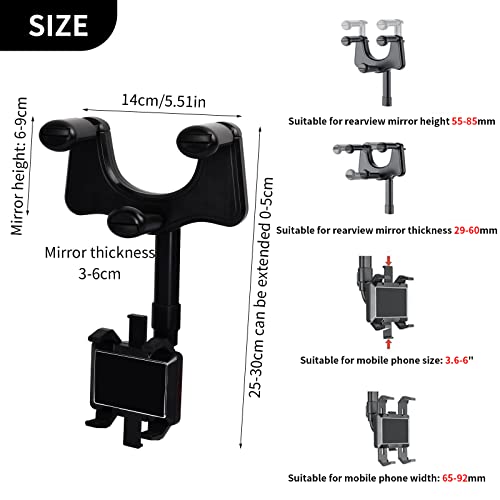 Porta Telefono Supporto per Auto Specchietto