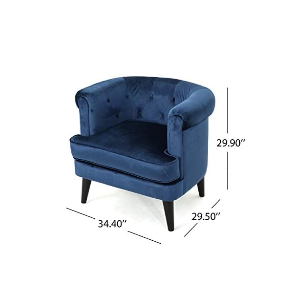Miguel Tufted Studded Mid Century New Velvet Club Chair - Image 10