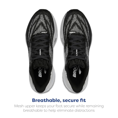 Brooks Men’s Launch 11 Neutral Running Shoe - Black/White - 10 Medium