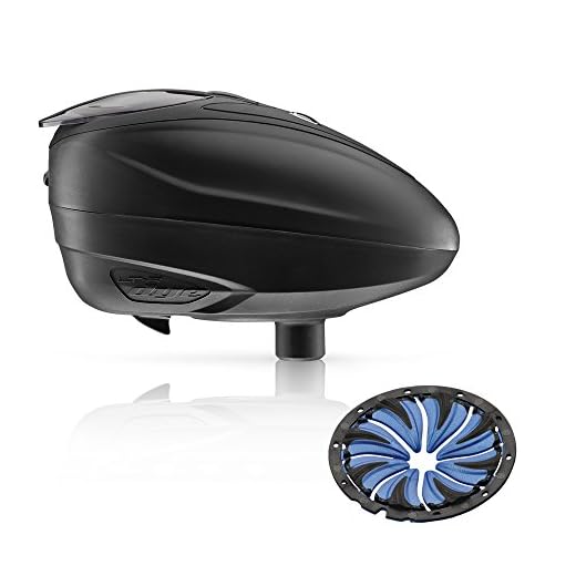 Dye LT-R Electronic Paintball Loader (Black with Blue Quick Feed)