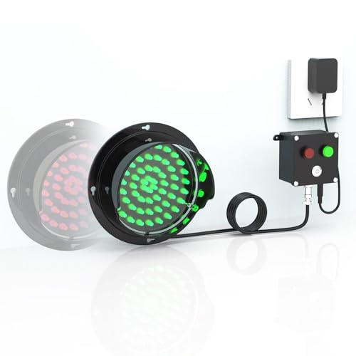 Feu Tricolore à LED, Feu de Signalisation Bicolore Rouge/Vert, Feu de Signalisation Mural, Eclairage de Quai de Chargement Industriel, pour Montage à L'intérieur et...