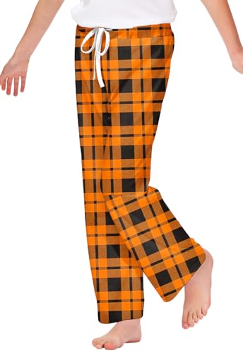Image of Remimi Girl Boy Plaid Pants Drawstring Summer Casual Loose Bottoms 5-14 Years