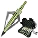 e5e10 12PCS 125 Grain 3 Blade Broadheads Hunting Arrow Heads Screw-in Arrow Tips Crossbow and Compound Bow with One Plastic Portable Broadheads Case