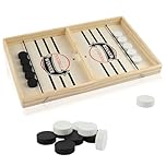 Fast Sling Puck Game,Slingshot Hockey,Wooden Paced Sling Puck Winner Interactive Board,Desk/Table Funny for Adults for Christmas Stocking Filler