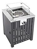 tepro 3190 Gasfeuerstelle Topeka eckig mit Glasumrandung