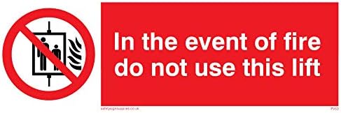 Viking Signs MQ214-A6P-3M In The Event Of Fire This Door Must Be Closed Sign 3 Mm Rigid Plastic 150 Mm H X 100 Mm W