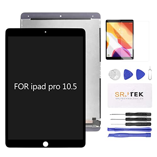 SRJTEK For Apple iPad Pro 10.5" A1701 A1709 交換修理用lcdとタッチスクリーン アセンブリ、液晶とフロントパネル、外部と内部スクリーン、タブレットディスプレイ交換部品、 (説明書、homeボタンなし)+工具セット
