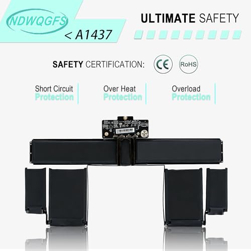 Image of A1437 A1425 Laptop Battery Compatible with MacBook Pro Retina 13 inch A1425 Late 2012 & Early 2013 74Wh 11.21V Fits Models MD101 MD102 MD212 MD213 ME662 EMC 2557 2672