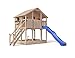 Produktbild Isidor Atario Spielturm Kletterturm Baumhaus Rutsche Schaukeln Treppe (ohne Anbau, Blau)
