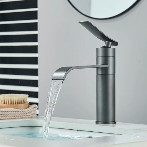 Grue de salle de bains QTANZIQI pour mitigeur de bain au design épuré