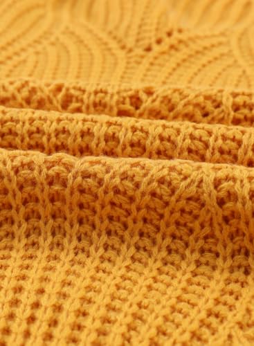 Image of Dokotoo Womens Sweaters 2026 Crewneck Cute Elegant Soft Long Sleeve Hollow Cable Knit Pullover Tops
