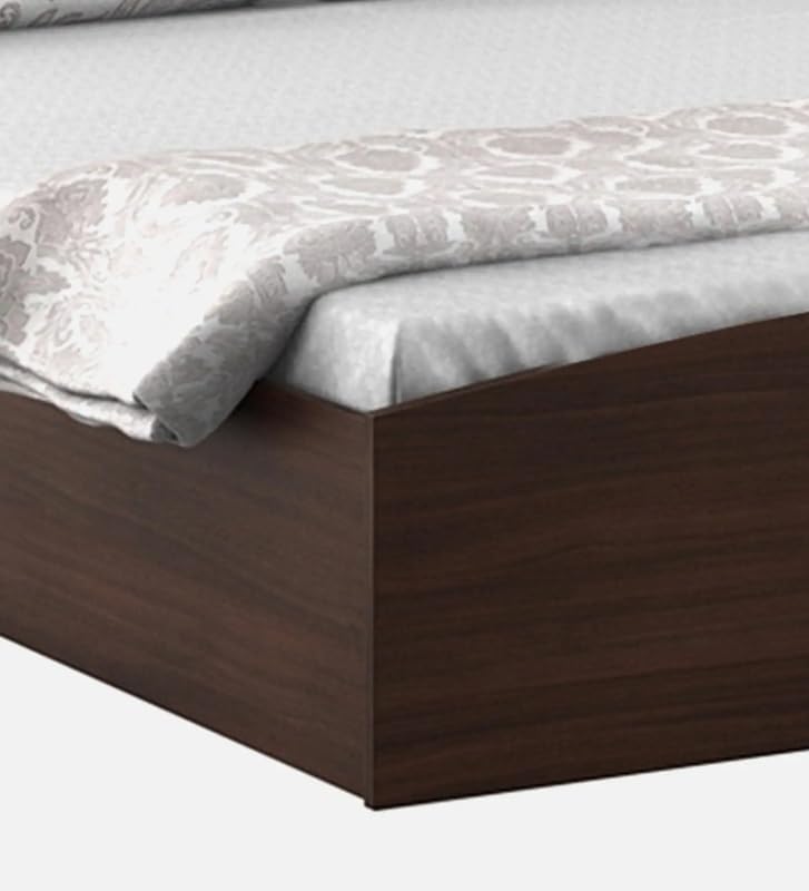 Image of Mintwud Pepperfry Engineered Wood Kin Queen Size Bed Without Storage | Wooden Double Bed Cot Palang Furniture for Living Room Bedroom Home and Hotels (Wenge Walnut Finish)
